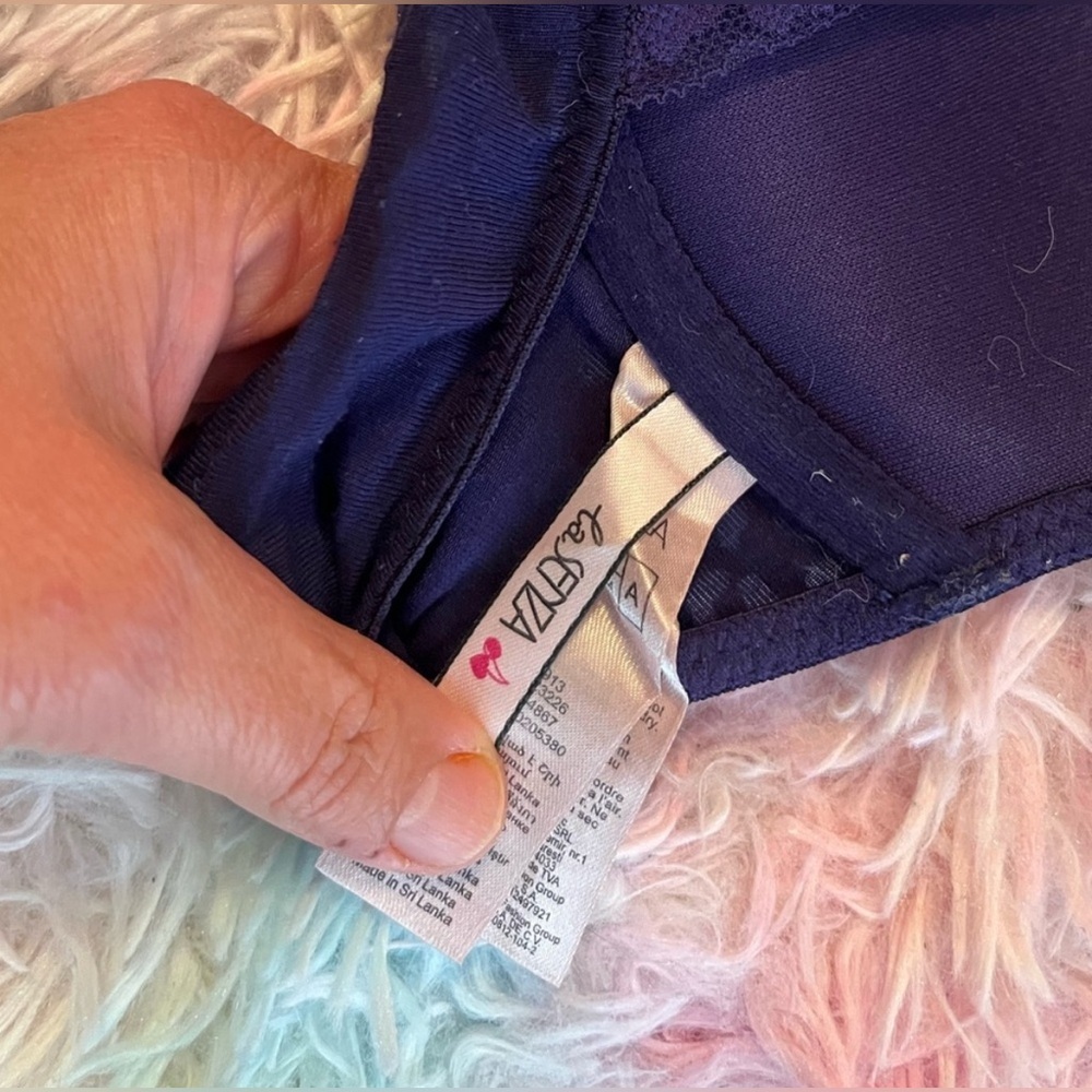 NWOT La Senza front clasp Blue Push-Up Bra- 34A - Picture 6 of 7